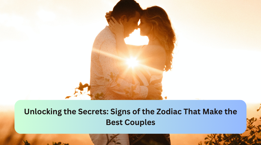 Zodiac signs in harmony, representing love and compatibility.